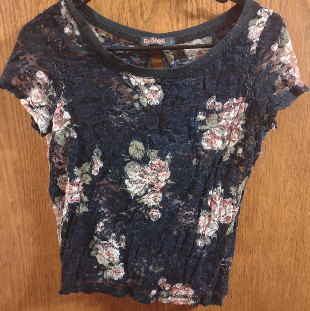 Garage Floral Lace Shirt